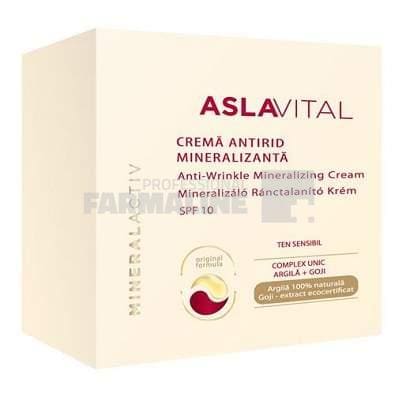 Aslavital Mineralactiv Crema intens hidratanta cu Argila si Goji SPF10 50 ml