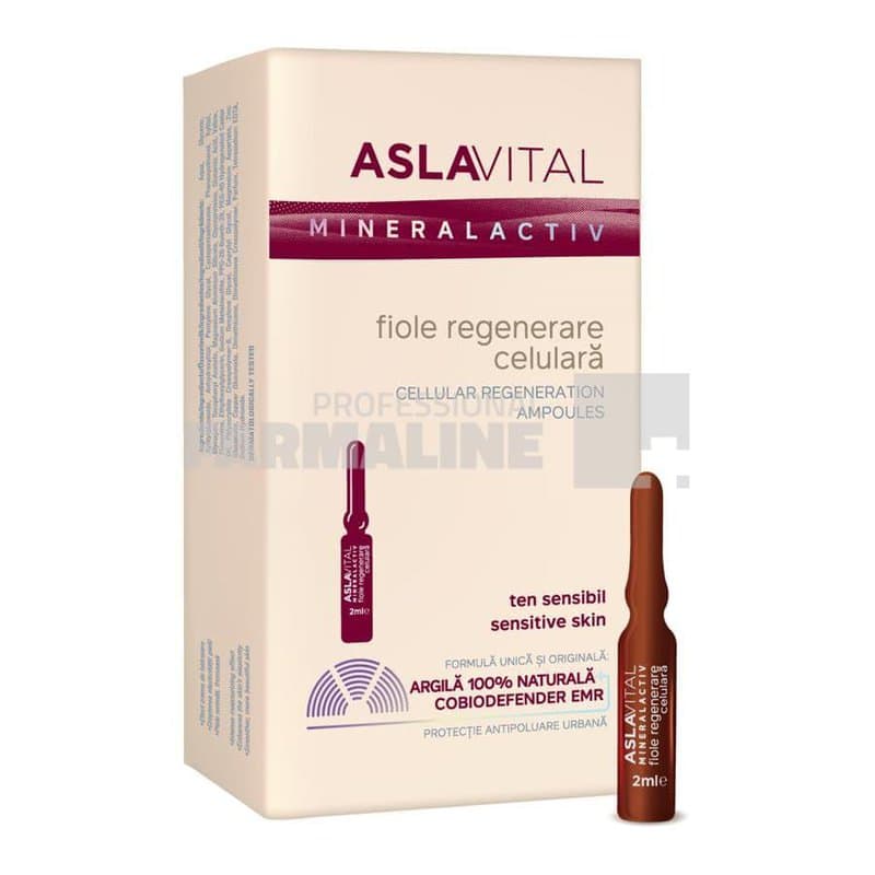 Aslavital Mineralactiv Fiole regenerare celulara 2 ml 7 fiole