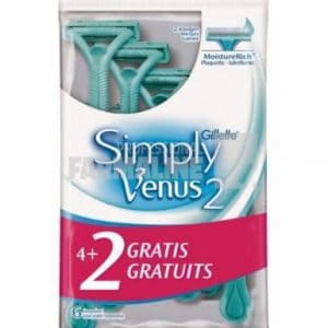 Gillette Venus 2 Aparat de ras 4 + 2 bucati Cadou