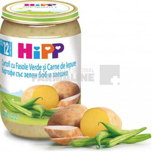 Hipp Piure Cartof Fasole verde si Carne de iepure 12+ luni 220 g