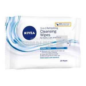 Nivea 81121 Servetele demachiante revigorante 3 in 1 ten normal 25 bucati