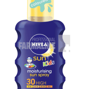 Nivea 85403 Sun Kids Moisturising Spray colorat protectie solara pentru copii SPF30+ 200 ml