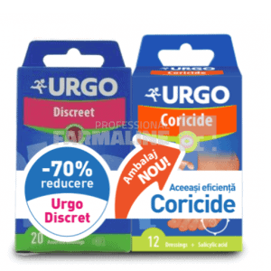 Urgo Coricide 12 bucati + Urgo Discreet 20 bucati 70% Din al II lea