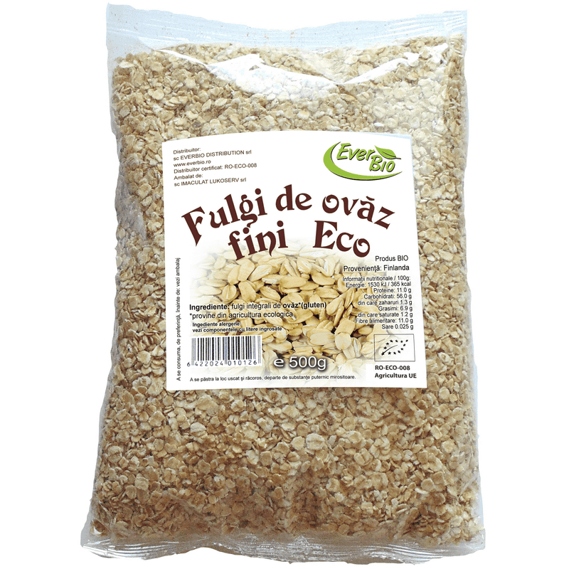 Fulgi de ovaz mari 500g ECO-BIO - EVERBIO