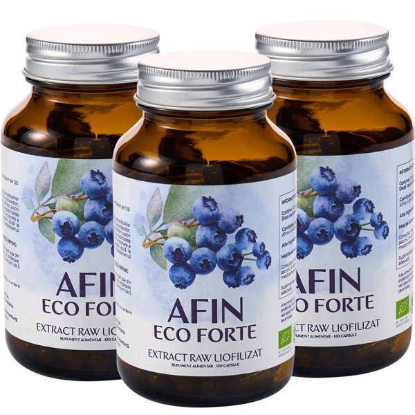 PROMO: 3 Flacoane Afin ECO Forte 120 Capsule