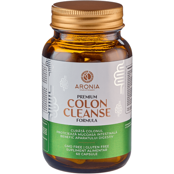 Premium Colon Cleanse Formula: 60 capsule care protejează colonul și mucoasa intestinală